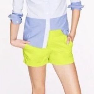 J Crew Lime Green Chino Shorts